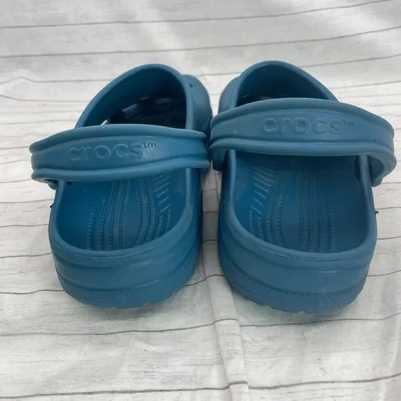 Crocs Classic Clogs Mens 10 Blue Waterproof Slip On Sandals Shoes Womens 12 - Picture 8 of 10